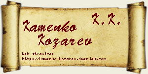 Kamenko Kozarev vizit kartica